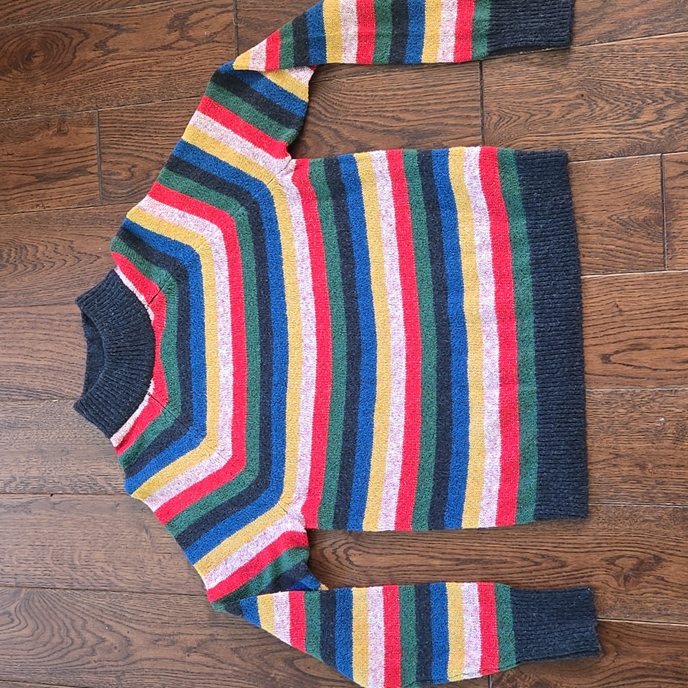 Abercrombie & Fitch Womens Striped Mock-neck Sweater S